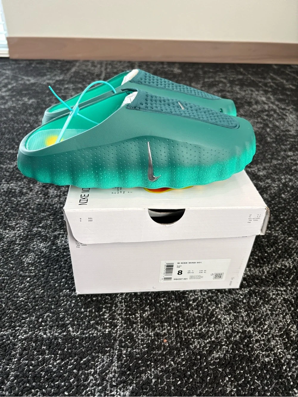 Nike Kids Teal Green Foam Slip-On Clog